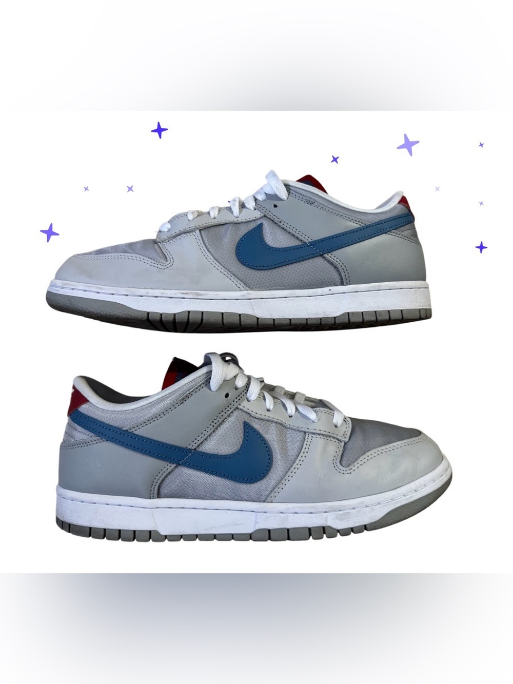 Nike Low Dunks in iconic Silver Surfer. Men’s size 10.5 EUC